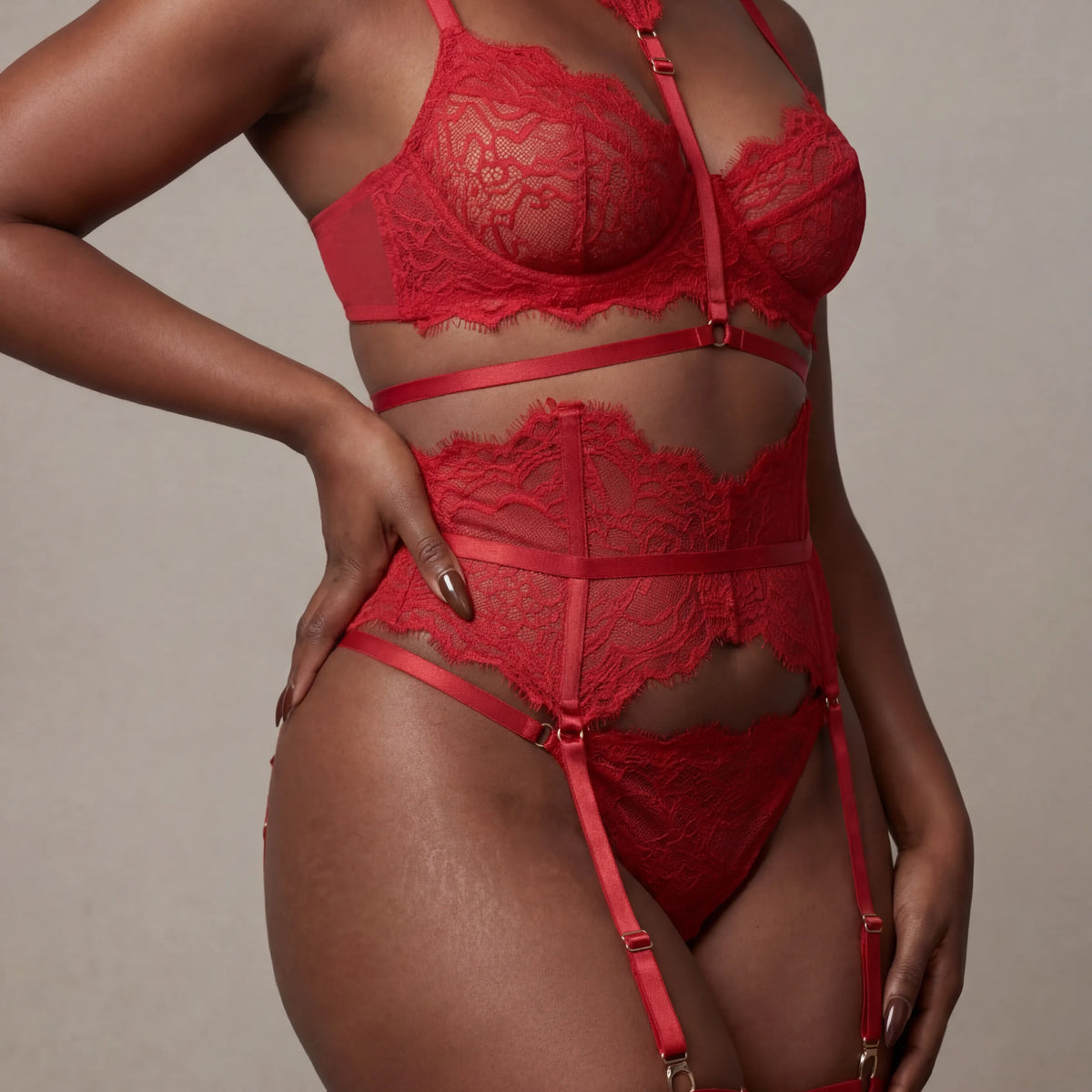 5x sexy lingerie Sexy crotchless Christmas lingerie set main image 0