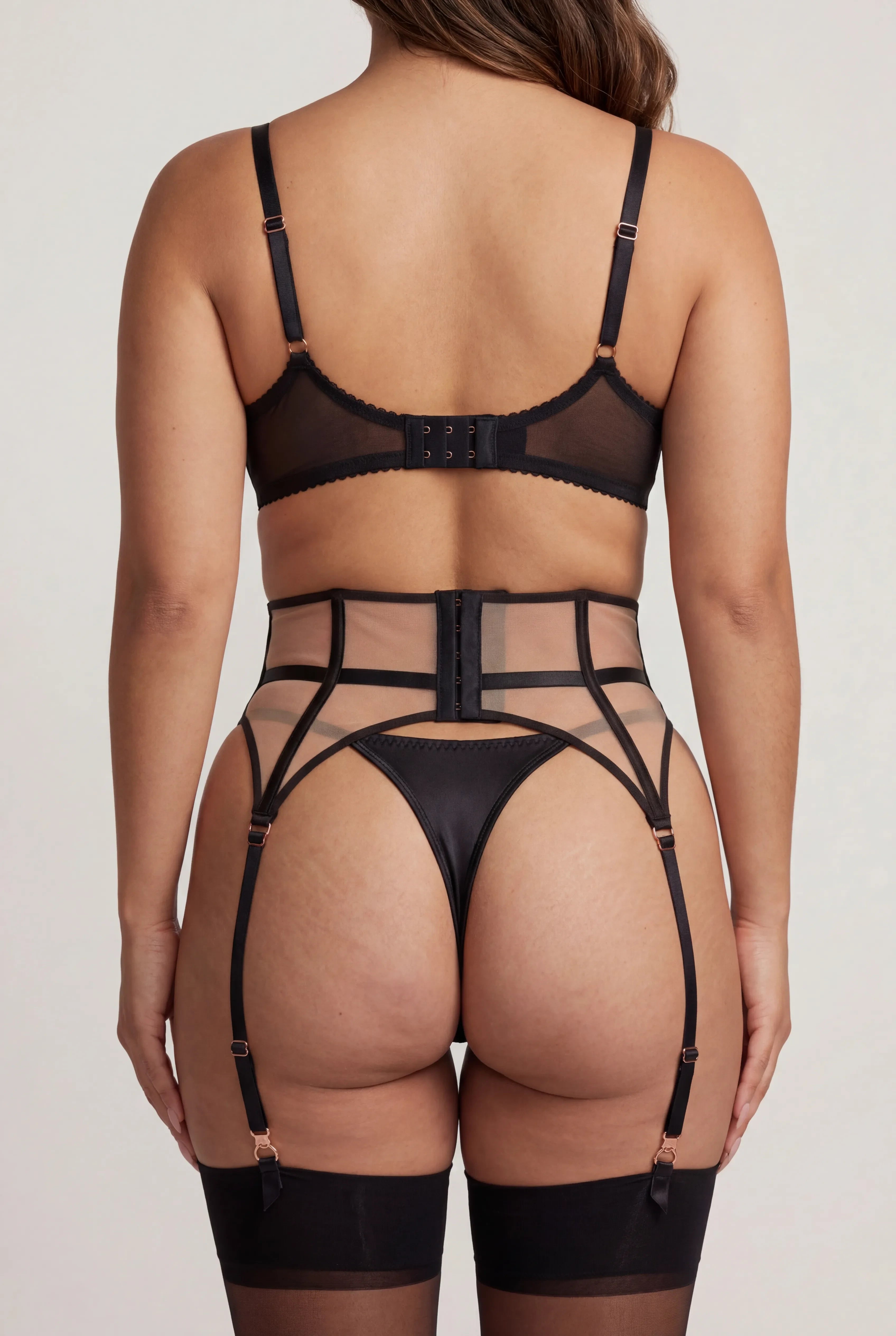 Ensemble Lingerie Pour Femme Cinq Pi Ces Ophelia Noir