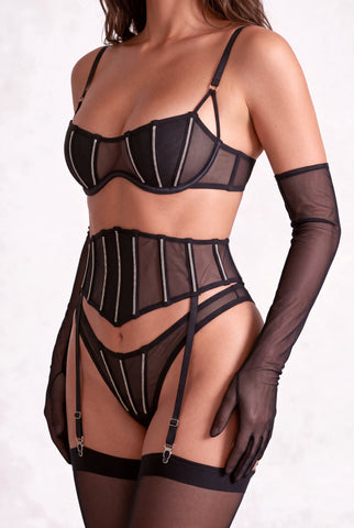 Three-piece lingerie set - VOILYA Black 