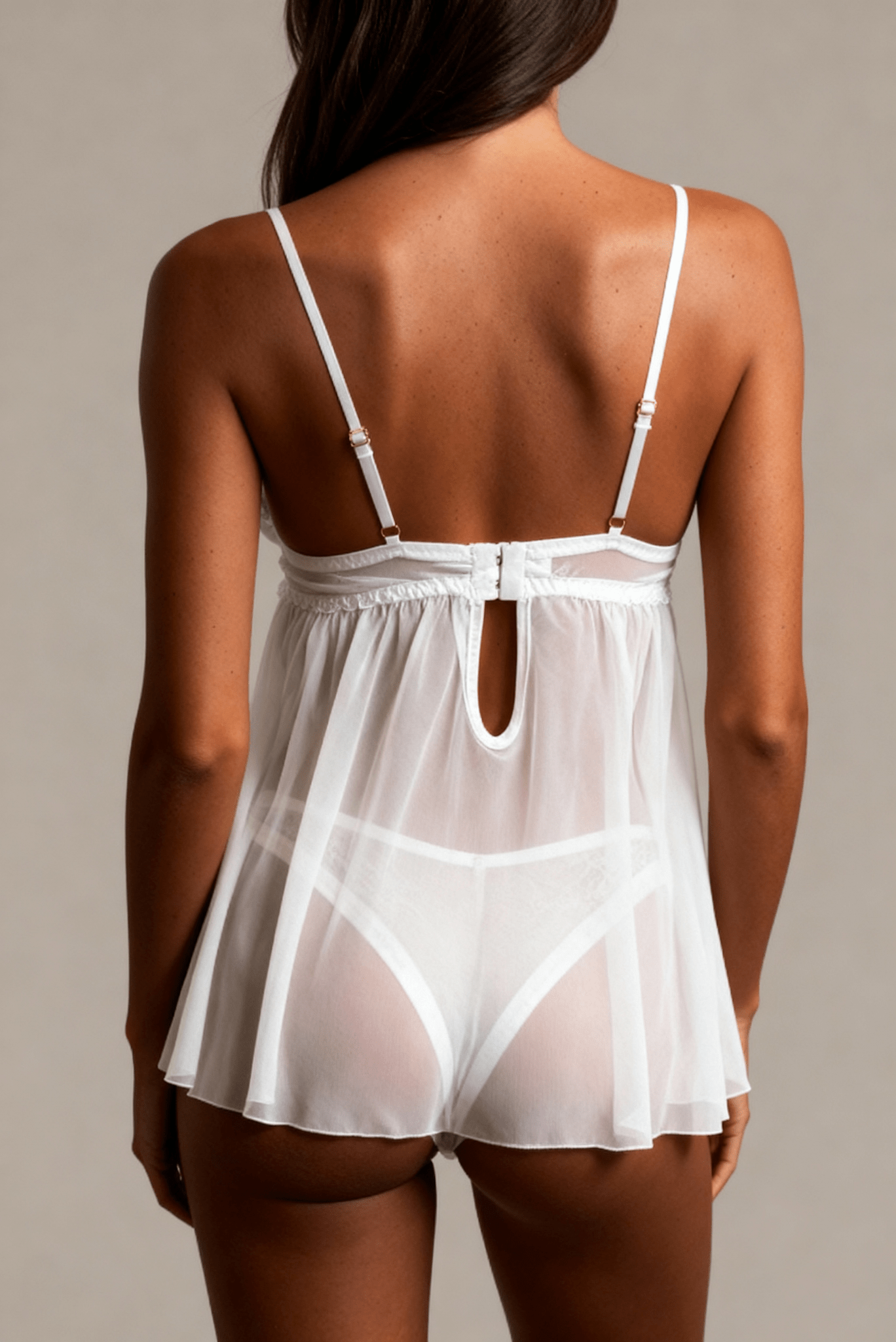 Nuisette pour femme - Dahlia blanc - NAKED Underwear FR